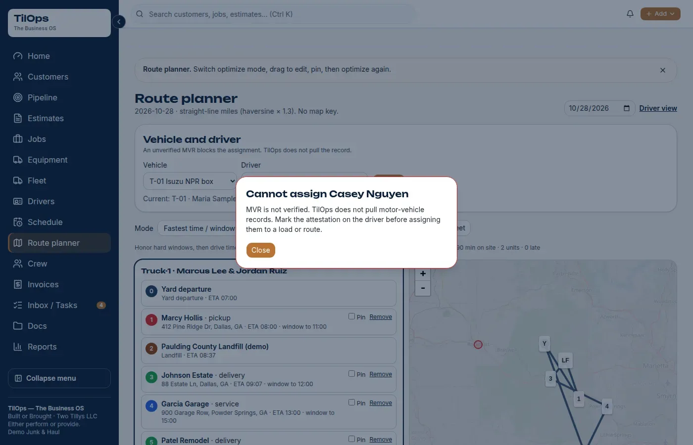 Fleet — Routes
